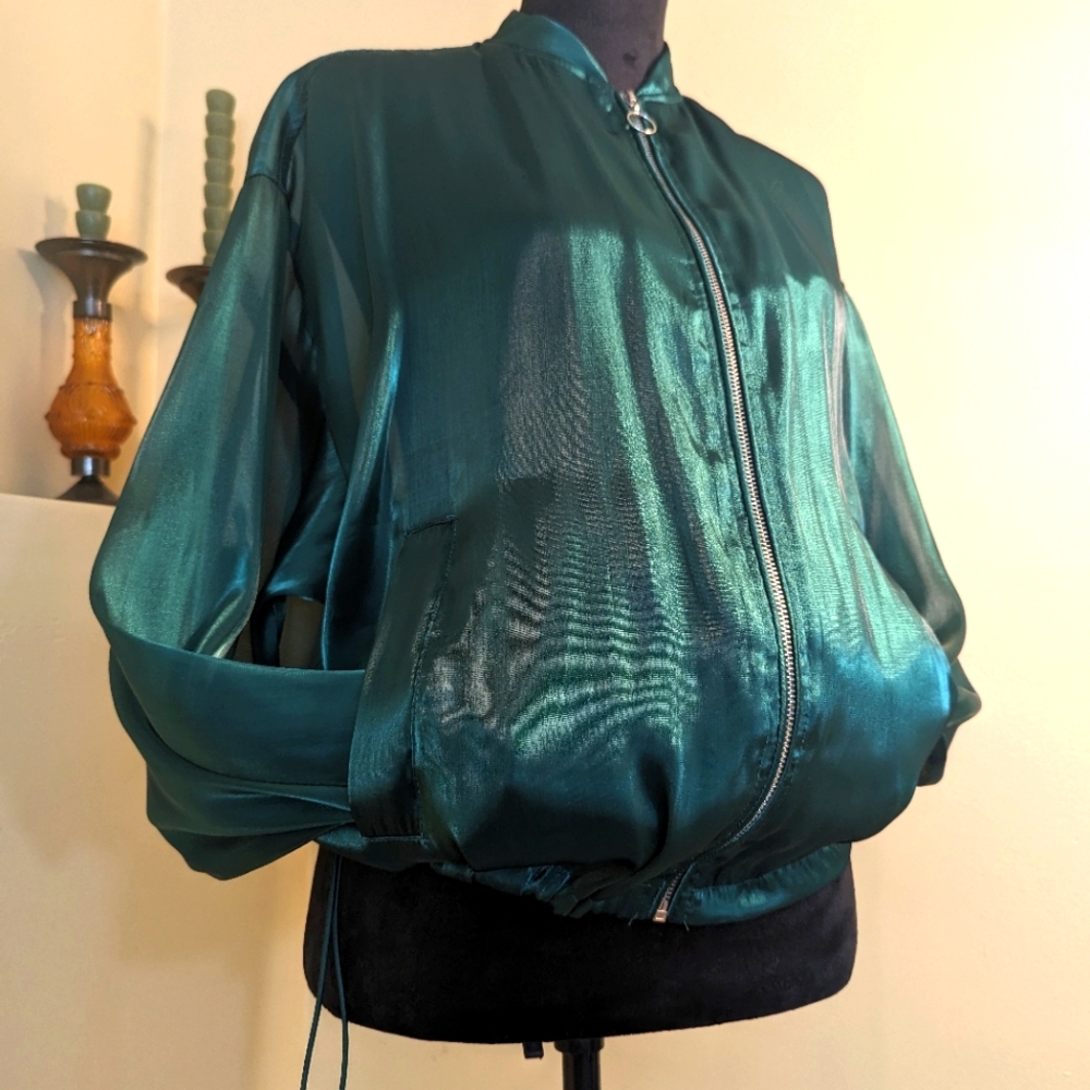 See through / shiny bomber jacket